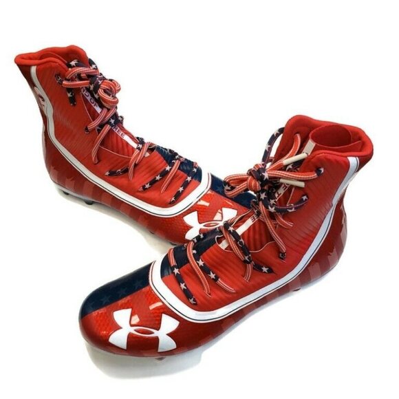 Under Armour Highlight Limited Edition USA Land Of The Free Football Cleats 10 - Picture 4 of 8